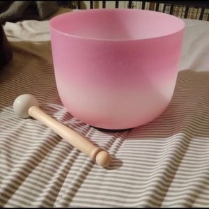 Perfect pitch 432Hz Pink  F note  singing bowl
